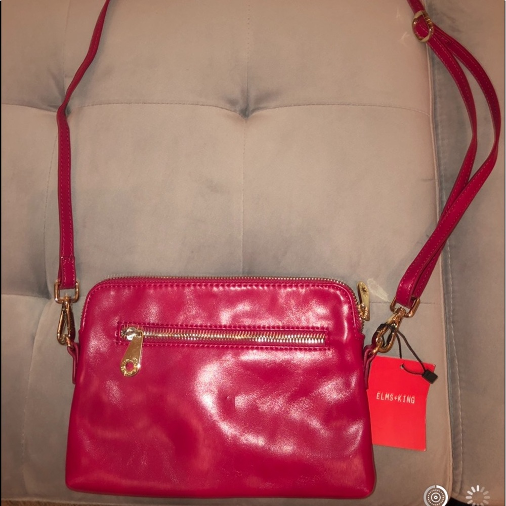 NWT- elms + king hot pink purse
